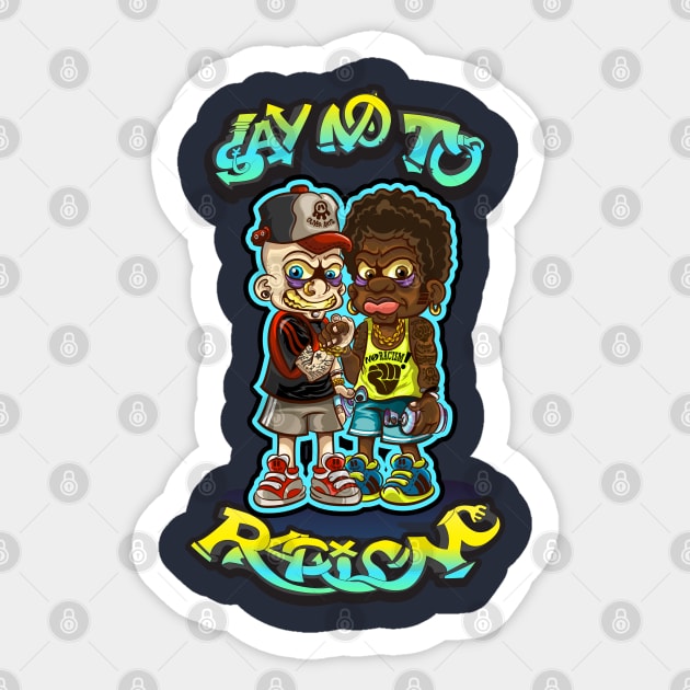 Say no to prejudice, say no to racism! Sticker by OLIVER ARTS